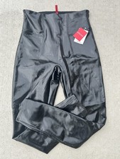 NWT Women's SPANX Faux Leather Shiny LEGGINGS Black sz Medium