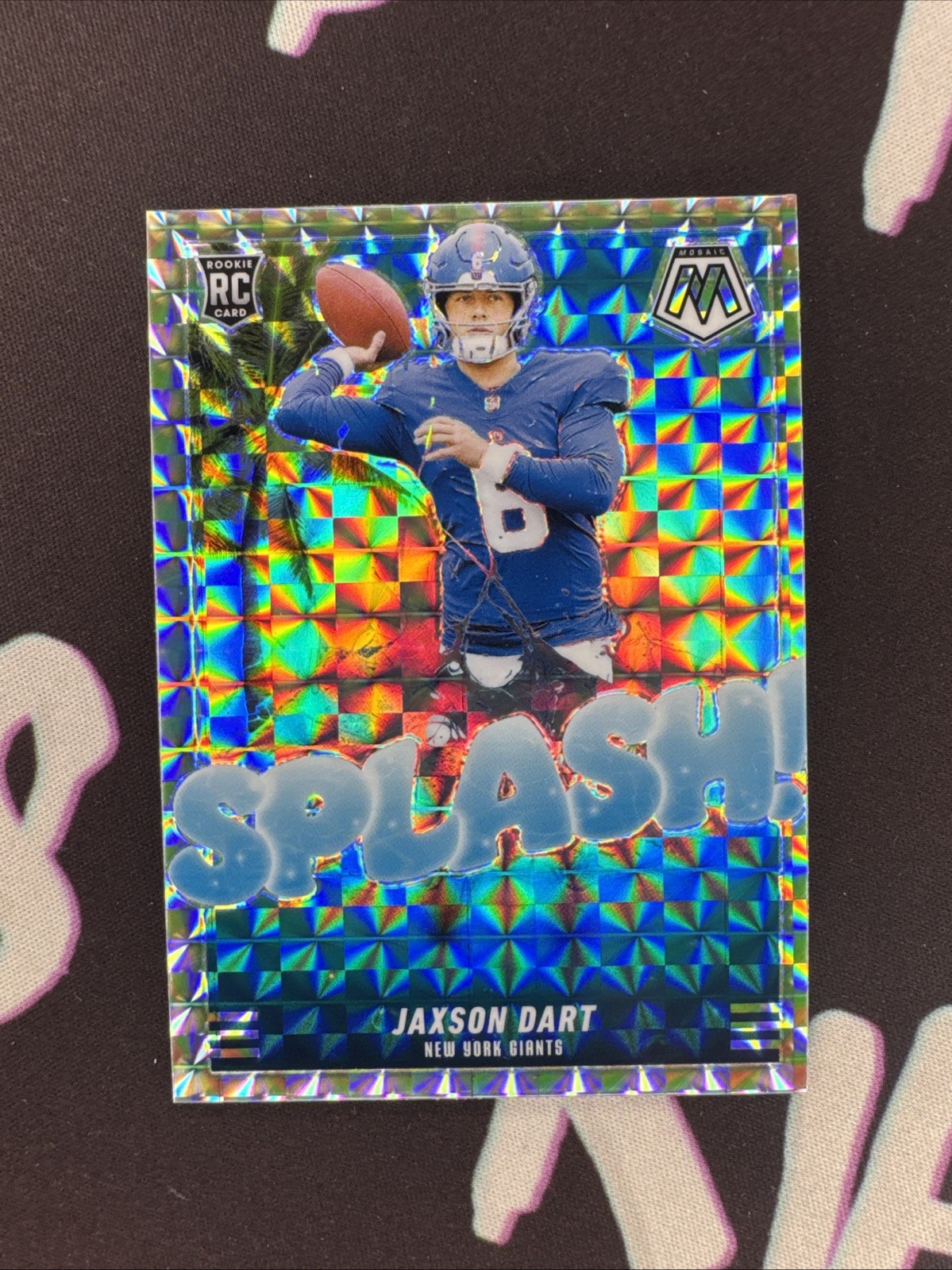 2025 Panini Mosaic - Splash Mosaic Jaxson Dart #15 Silver Prizm Mosiac RC