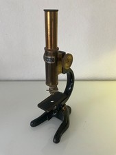 Antikes Messing Mikroskop Fabrikat Paul Waechter Berlin ca. 1900 - 1915
