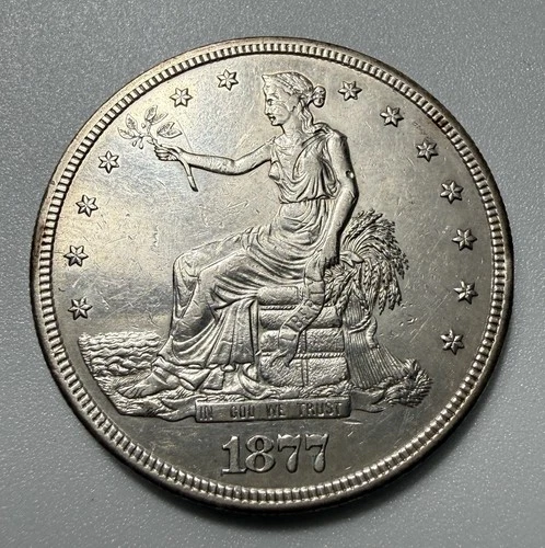 1877-S Trade Dollar AU Silver US Coin San Francisco Mint Type 1 $1