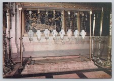 Jerusalem Church of the Holy Sepulchre The Stone of Unction Vintage Postcard