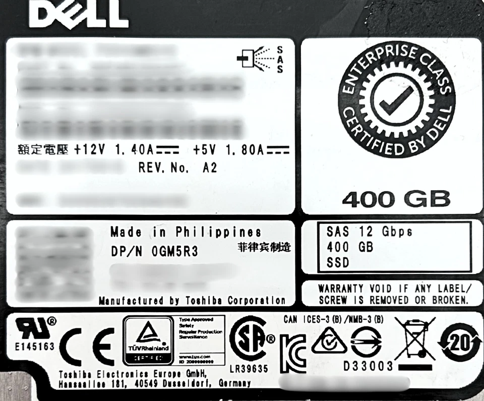 Dell GM5R3 400GB SSD SAS 2.5 12G MU - Image 3 of 4