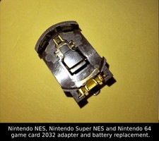 CR2032 Coin Cell SNES, Nintendo NES and N64 Battery Housing Mod 5 Pieces 