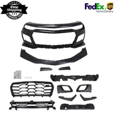 New Front Bumper Cover Grille Lip Set For 2016-2018 Chevy Chevrolet Camaro 1LE