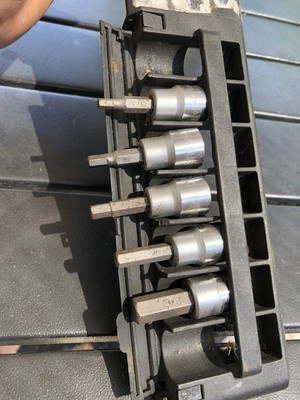 Stanley Tools 5 Pc 3/8 Drive Hex Bit Socket Set 3/8 , 1/4 , 7/32 , 3/16 , 5/32 
