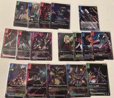 Gundam Card Game Lot of 17 Holo Rare Cards Bandai