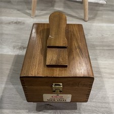 Kiwi Wooden Shoe Valet Box with Brushes, Polish, Cloths  Shoe Care Supplies