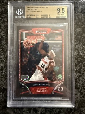 2008-09 Bowman Draft Picks & Stars - Chrome LeBron James #3 X