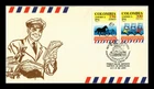 Dr Jim Stamps Columbia FDC Mail Transportation Vehicles Air Mail 2v Set 1994