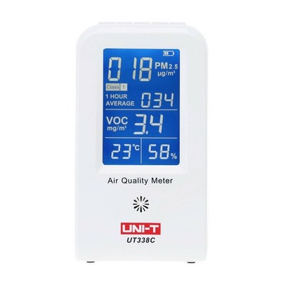 UNI-T UT338C PM2.5 Air Quality Detector Formaldehyde Monitor Haze Dust VOC 0~500