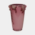 Weller Juneau 1920s Vintage Art Deco Pottery Red Pink Double Handled Vase