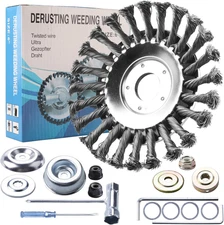 6 Inch Steel Wire Rotary Brush Cutter Trimmer Head Sets Weeds Blade Cutter with