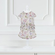 Calin Floral Frill Collar Cat Clothes – Pink Blue | Made in Japan