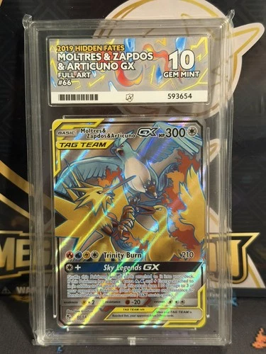 Moltres & Zapdos & Articuno GX 66/68 2019 S&M Pokémon Hidden Fates Holo ACE 10
