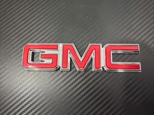 New OEM Rear Tailgate Emblem Nameplate Red Chrome GMC Truck & SUV 22884137