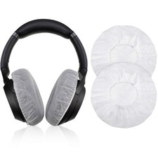 100 Pieces Headphone Ear Covers Disposable Earphone Sanitary Non-Woven Stretc...