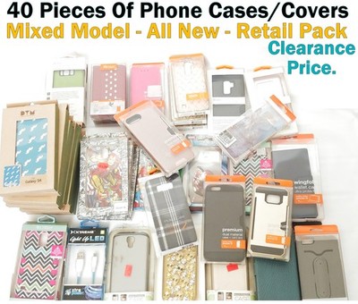 LOT OF 40 CASE FOR GALAXY S21,NOTE 10,S9+,S8,S8 EDGE,S7,S4 IPHONE 7+, 6+, 6S, 5S