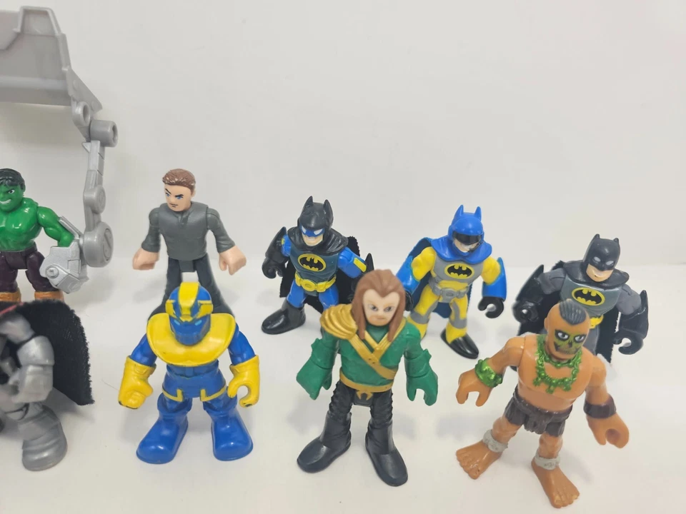 Lote de 10 bonecos Imaginext super-herói Marvel DC Comics Batman Hulk Star Wars - Imagem 4 de 4