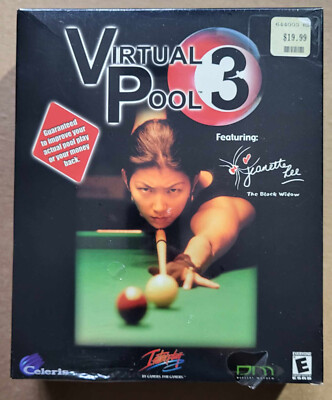 Virtual Pool 3 Jeanette Lee PC Big Box Game NEW Interplay Windows 95/98/2000 IBM