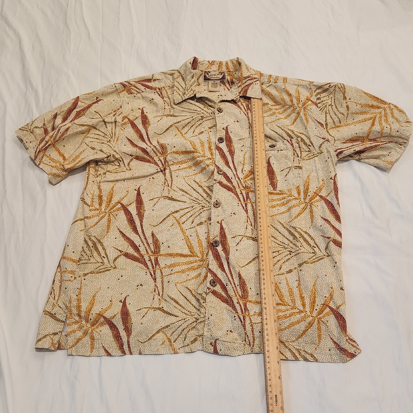 Calypso Joe Shirt Mens XL Rayon Button Up Island Camp Hawaiian Casual