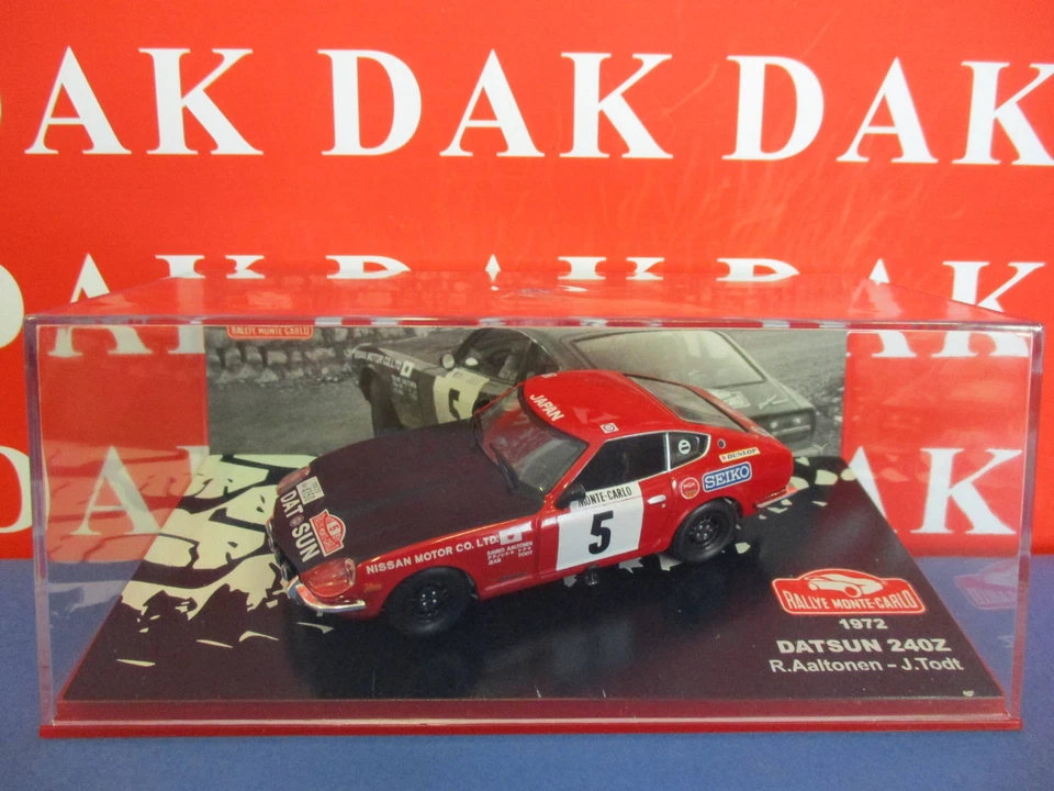 Die cast 1/43 Modellino Auto Datsun 240Z Rally Monte Carlo 1972 R. Aaltonen - Immagine 4 di 4