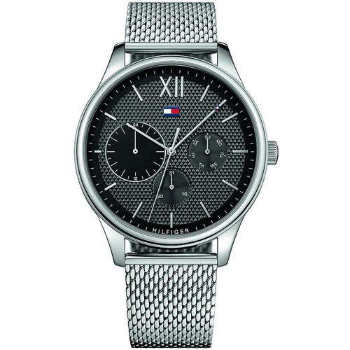 Orologio Uomo TOMMY HILFIGER DAMON THW1791415 Multifunzione Acciaio Nero  Mesh | eBay