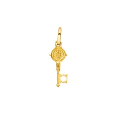 Ioka - 14K Yellow Gold Key Religious Charm Pendant For Necklace or Chain