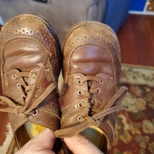 Boys 7.5 Buster Brown Dress Oxford Round Toe Tie Vintage 1960-70's