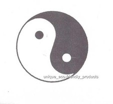 LOT OF 2 - Ying Yang black  white Temporary Tattoo - LOT OF 2
