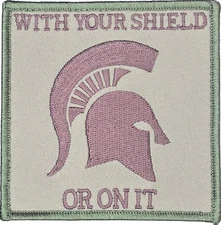 WITH YOUR SHIELD OR ON IT SPARTAN HELMET TACTICAL MULTICAM  HOOK MORALE PATCH