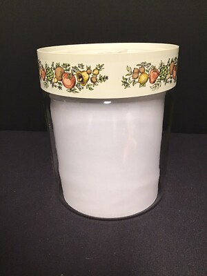Vintage 1970's Pyrex Glass Canister Spice O' Life Lid with Seal MCM