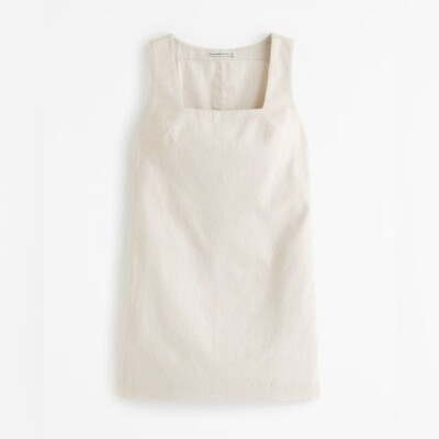 Abercrombie and Fitch Beige Linen Blend Square Neck Shift Dress | eBay Abercrombie and Fitch Beige Linen Blend Square Neck Shift Dress | eBay