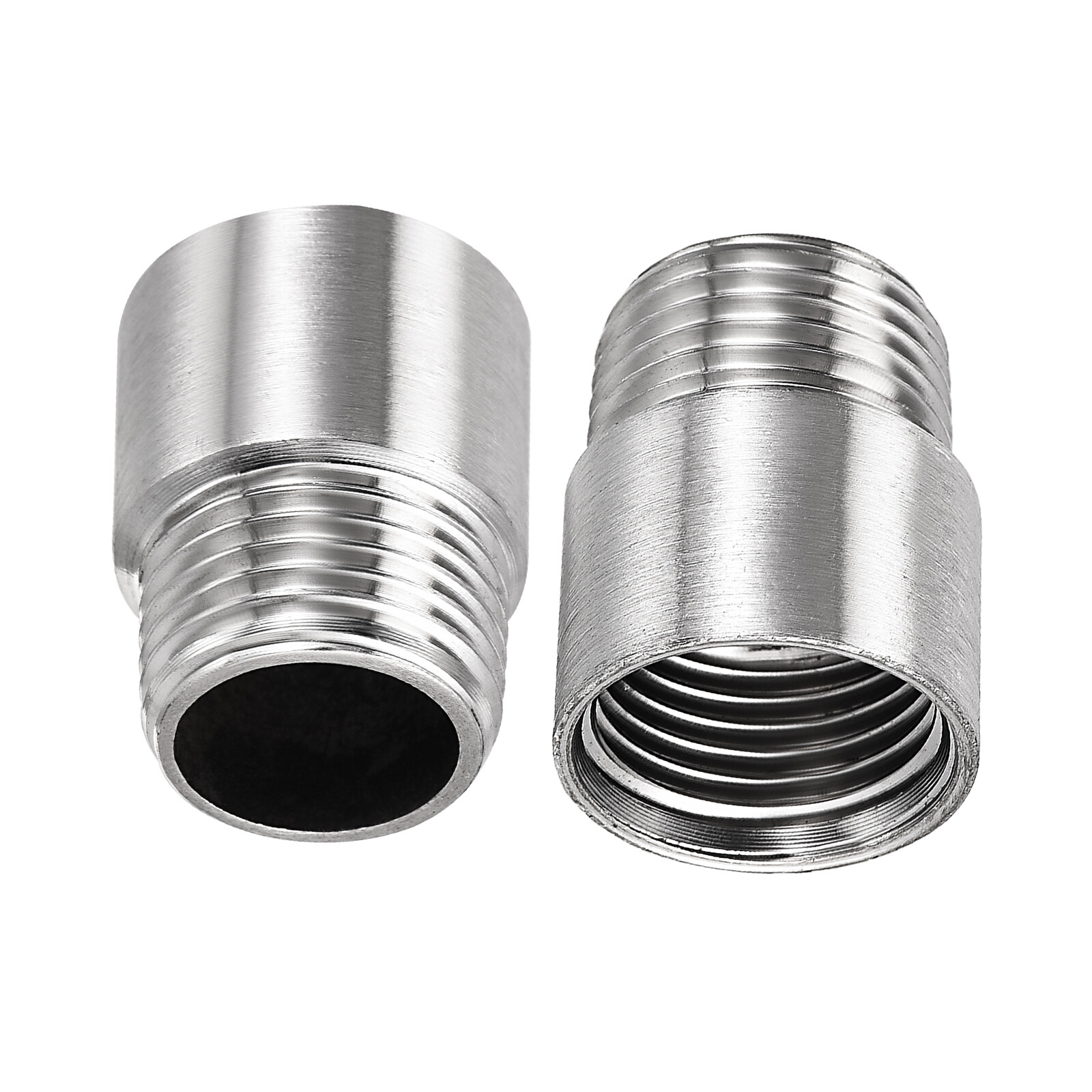 2 Pack 1.18x0.94 Inch Silver Shower Head Extension Tube for Bathroom