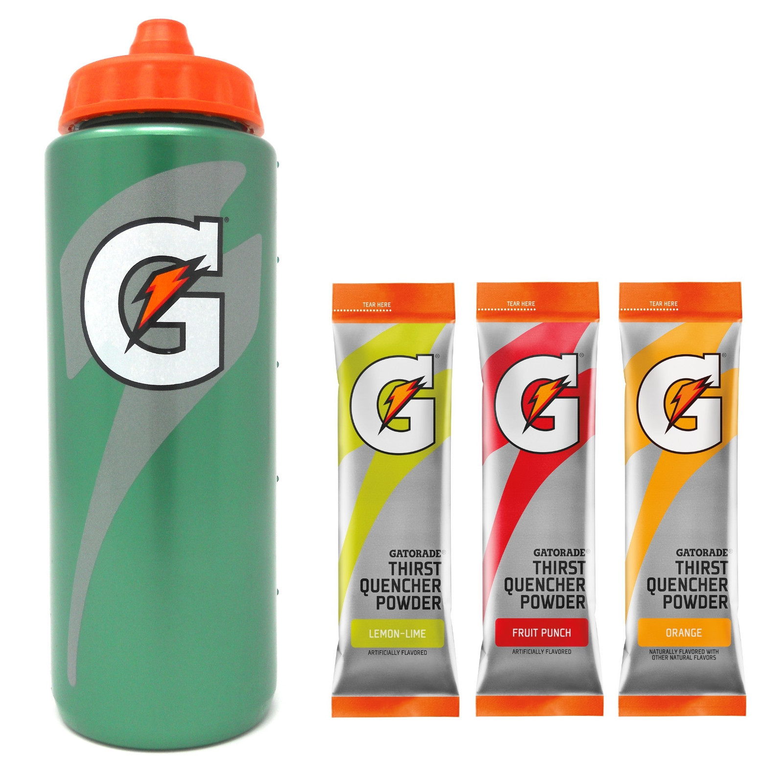 Gatorade Water Bottle 20oz, Powder Variety Lemon Lime, Fruit Punch, Orange eBay