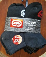 11-Pack New Ecko Unltd. Boy's Half Cushion Quarter Socks shoe size 3-9