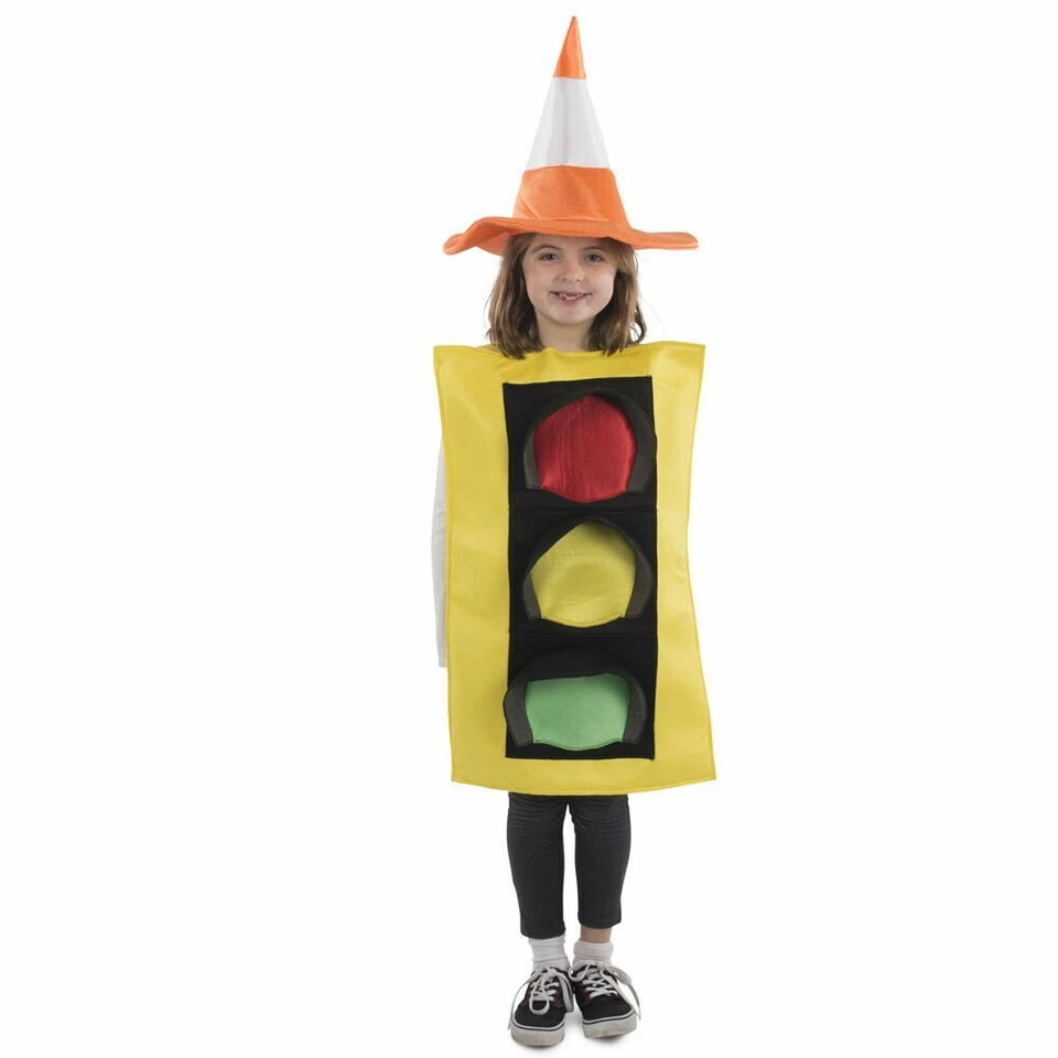 Dress Up America 交通灯服装和安全锥形帽 - 儿童适用 — 第 3/4 张图片