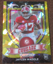 11587 2021 PRIZM DRAFT PICKS CRUSADE JAYLEN WADDLE #169 GOLD ICE