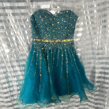 Partytime Blue Sequin Sleeveless Party Dress