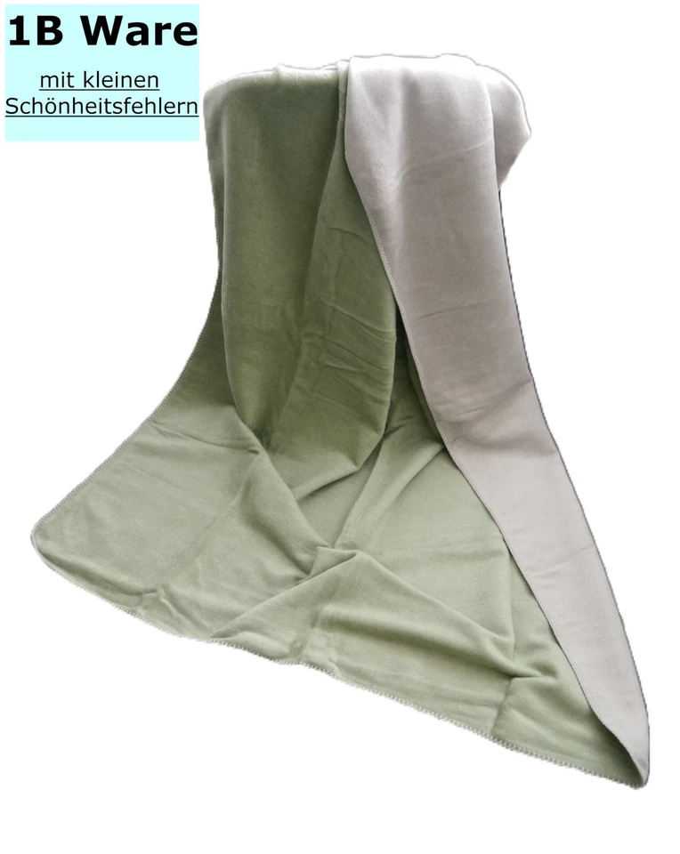 Wohndecke Kuscheldecke Sofadecke Baumwolle Dralon Biederlack 150x200 grün grau