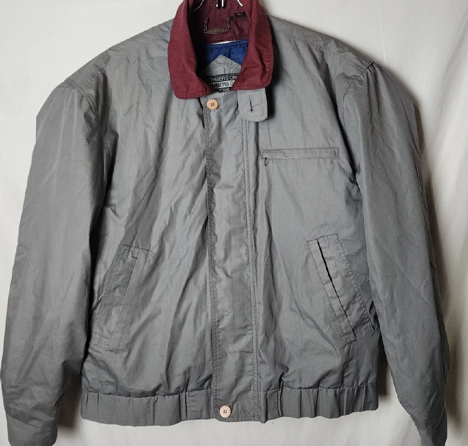 Chaqueta vintage para clima frío con cremallera completa forrada acolchada extraíble Members Only Men 42 Foto 2 de 4