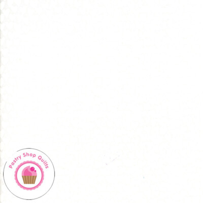 Moda Basic MUSLIN MATES 33137 11 White on White HEARTS Quilt Fabric VALENTINES