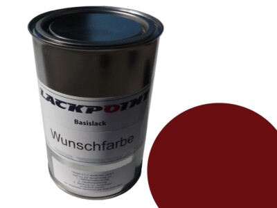 0,5 Liter Spritzfertigen Basislack RAL 3004 Purpurrot Autolack Lackpoint !