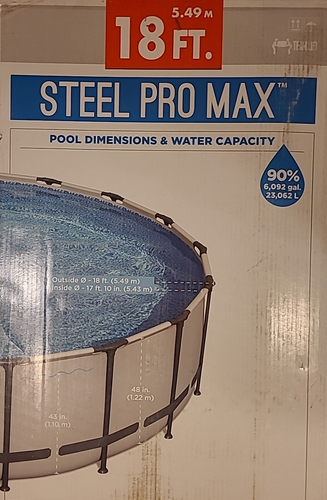 Nuovo OEM 4 TUBI Bestway Steel Pro Max 18 piedi rotondi 48 pollici profondi (Bzz) - Foto 9 di 11