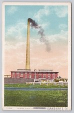 Leibigs Plant Power House Roosevelt Carteret NJ Smokestack Pollution. Postcard