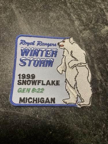 Winter Ranger Patch Royal Rangers Winter Storm Snowflake 1999 Iron On Patch Logo Rare 3 ...