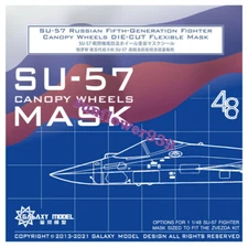 Galaxy C48026 1/48 Su-57 Fighter Canopy Wheels Flexible Mask for Zvezda 4824