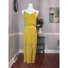 Express Yellow Cocktail Midi Dress - size Small