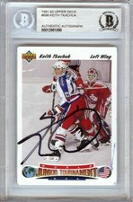Keith Tkachuk 1991-92 Upper Deck RC Hand Signed Auto Beckett Slabbed #698