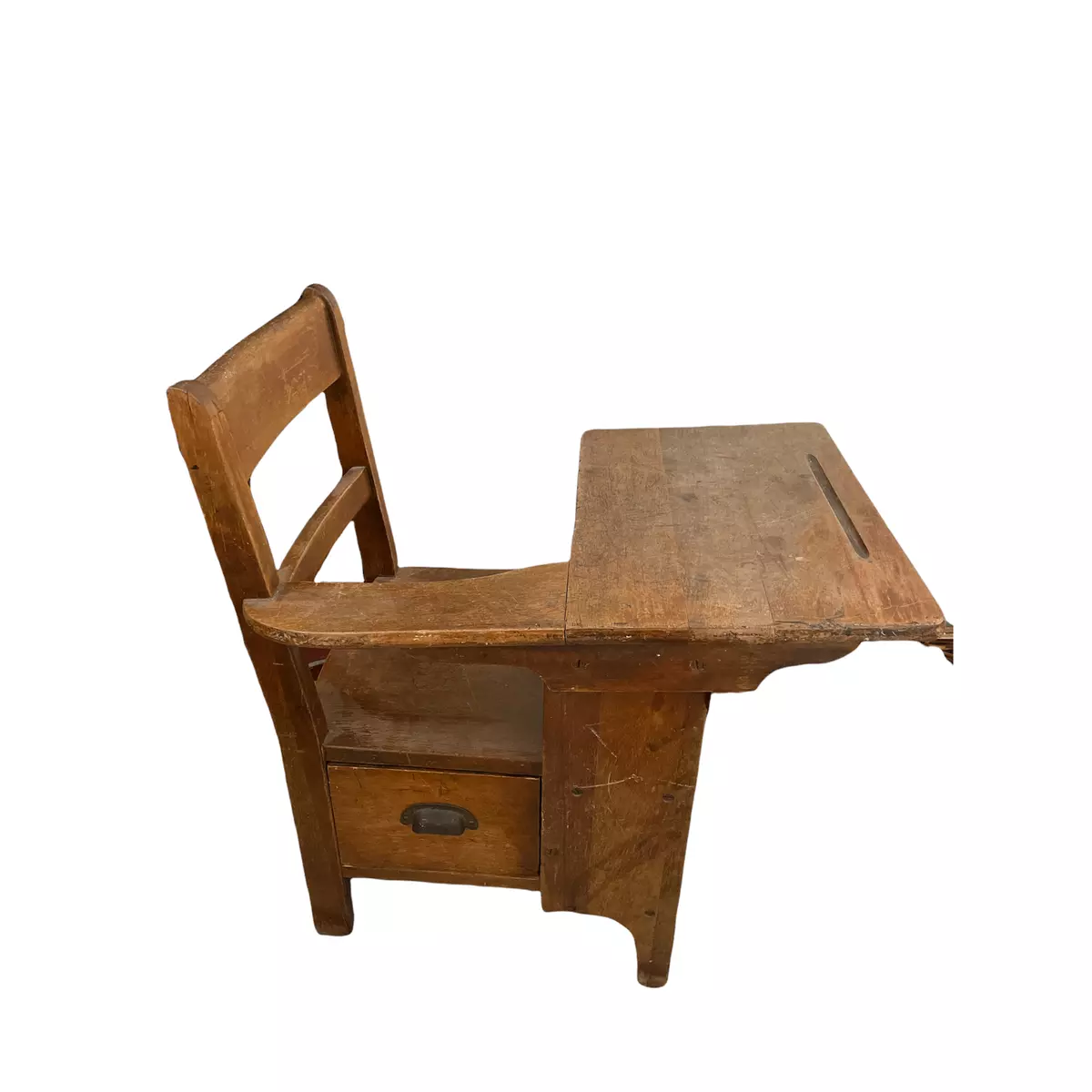 National School All In One Antique Wood School Desk Elementary