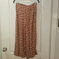AMERICAN EAGLE woman's floral straight wide leg S SMALL pants slacks